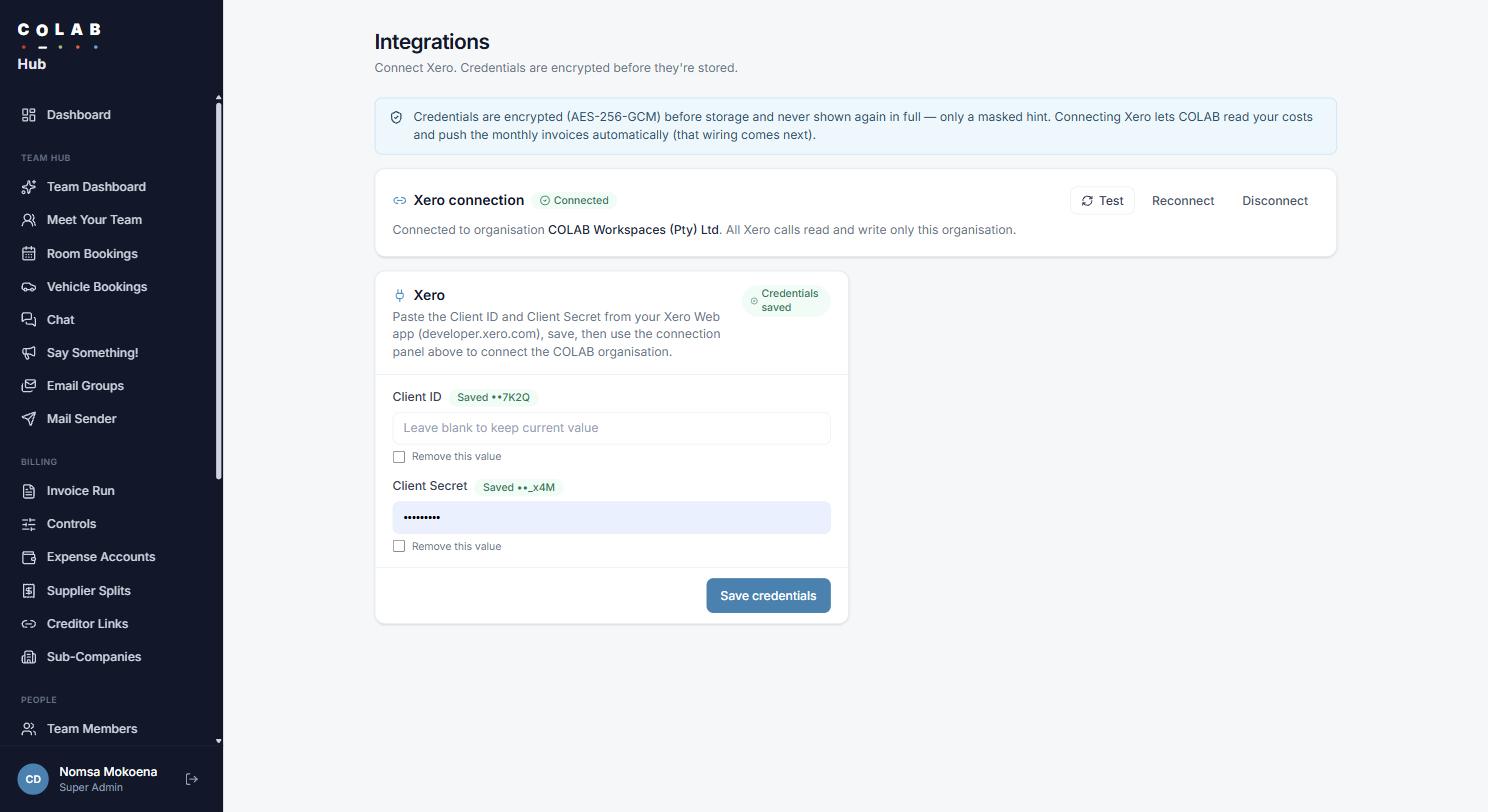 Connected to Xero, so a figure raised here is never retyped into the accounts.